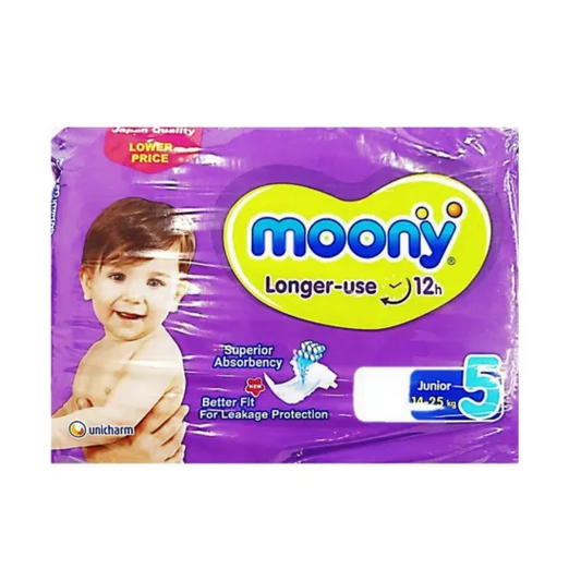Moony | Baby Diaper For Longer Use Junior 14-25kg Size 5 | 40 Pcs