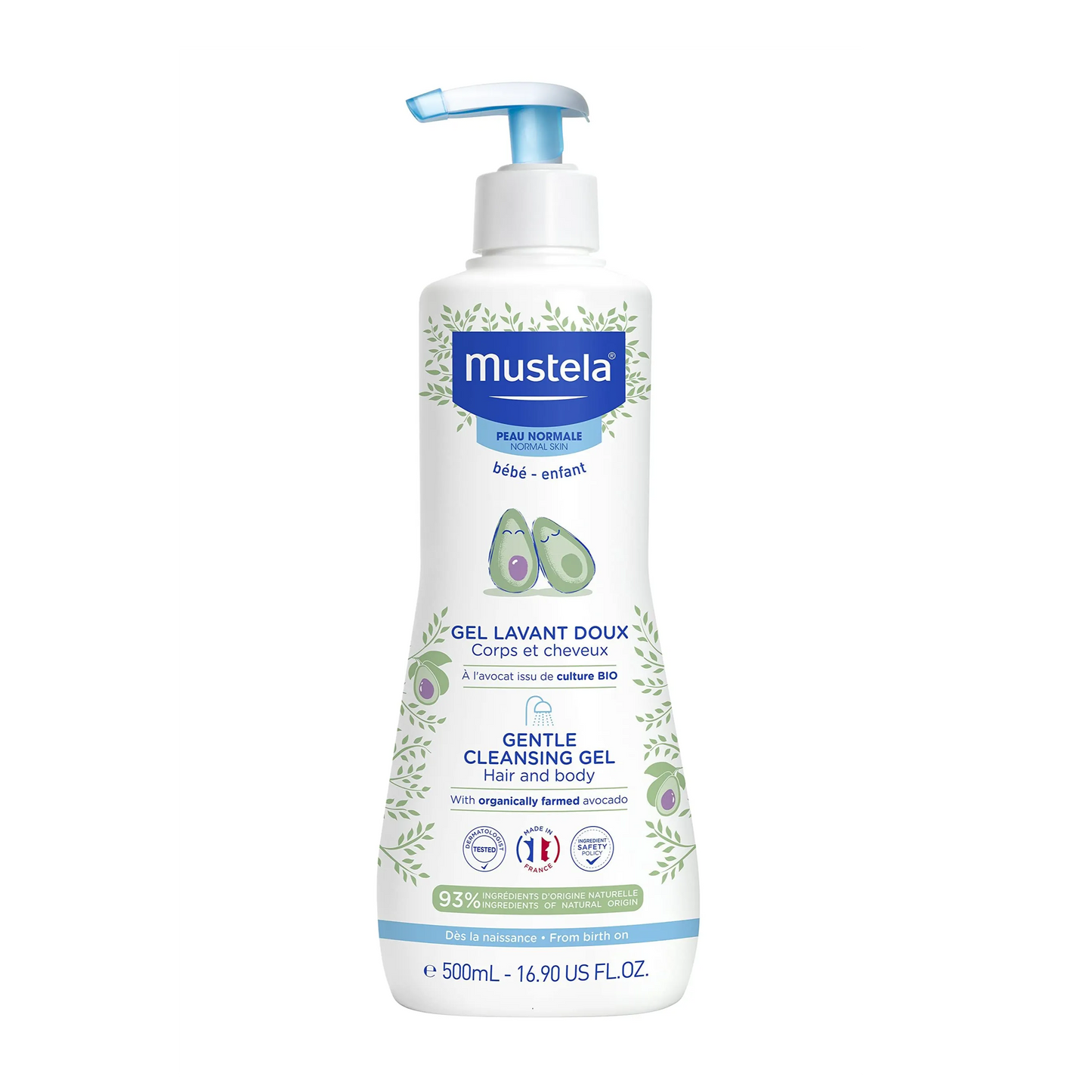 Mustela | Hypoallergenic Cleansing Hair & Body Gel for Infants | 500ml