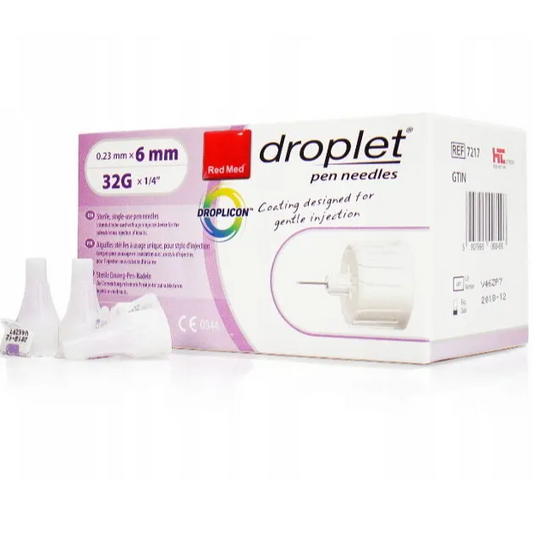 Droplet | Sugar Pen Needles 32gm (0.23X6MM) | 100 Pcs