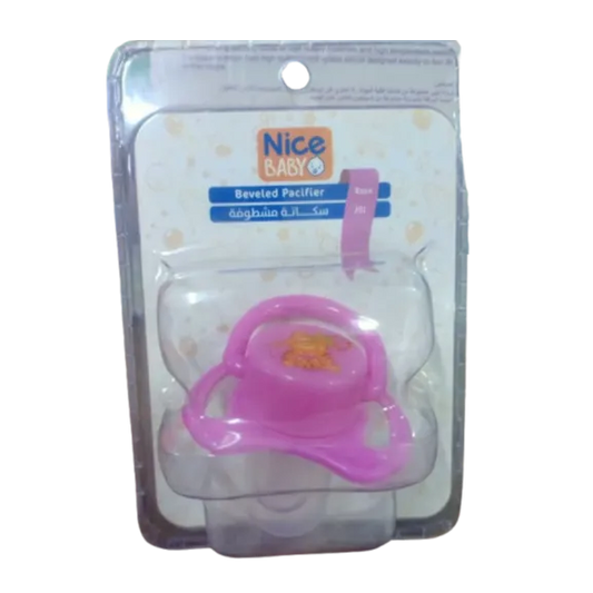 Nice Baby | Beveled Pacifier with Cover Rose | 1 Pc