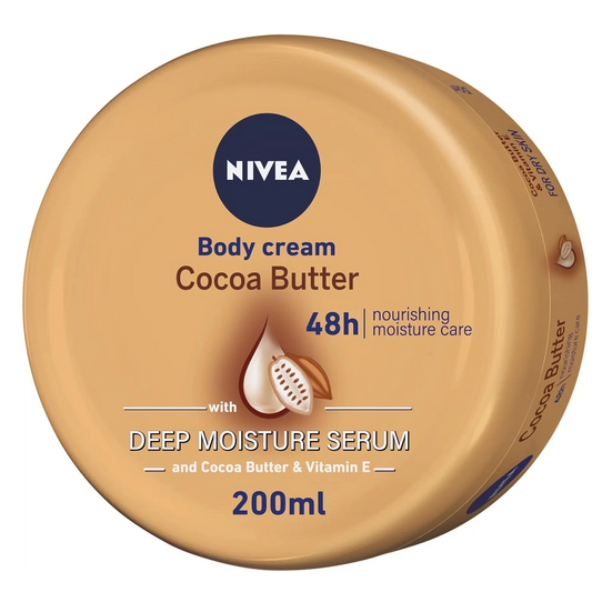 Nivea | Cocoa Butter Body Cream, Vitamin E, Dry Skin Jar | 200ml