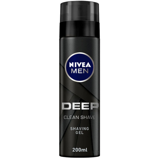 Nivea Men | Deep Clean Shave Shaving Gel, Antibacterial Black Carbon | 200ml