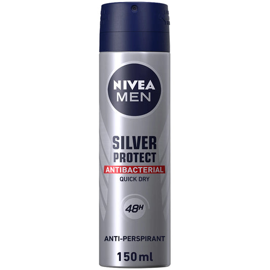 Nivea Men | Silver Protect, Antiperspirant Deodorant Antibacterial Protection Spray | 150ml