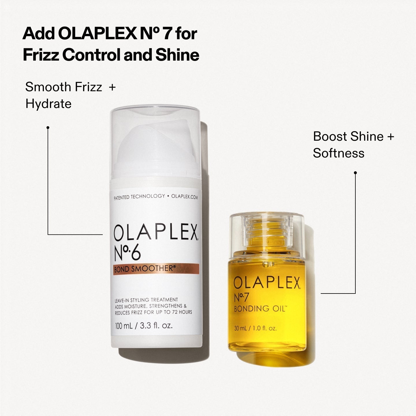 OLAPLEX No.6 and No.7 smoothing and shine routine