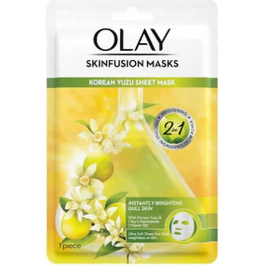 Olay | Korean Sheet Face Masks: Yuzu For Brightening, 1 Piece