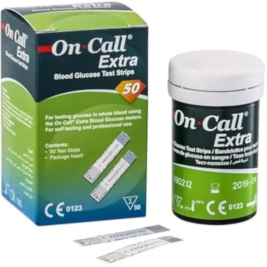 On Call | Extra Blood Sugar Test Strips | 50Pcs