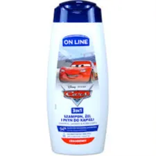On Line | Disney Pixar Cars 3In1 Shampoo & Shower Gel with Bubble Bath Cranberry Scent For Sensitive Skin 1+ Years | 400ml