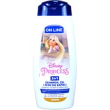 On Line | Disney Princess 3In1 Shampoo & Shower Gel with Bubble Bath Muffin Scent For Sensitive Skin 1+ Years | 400ml