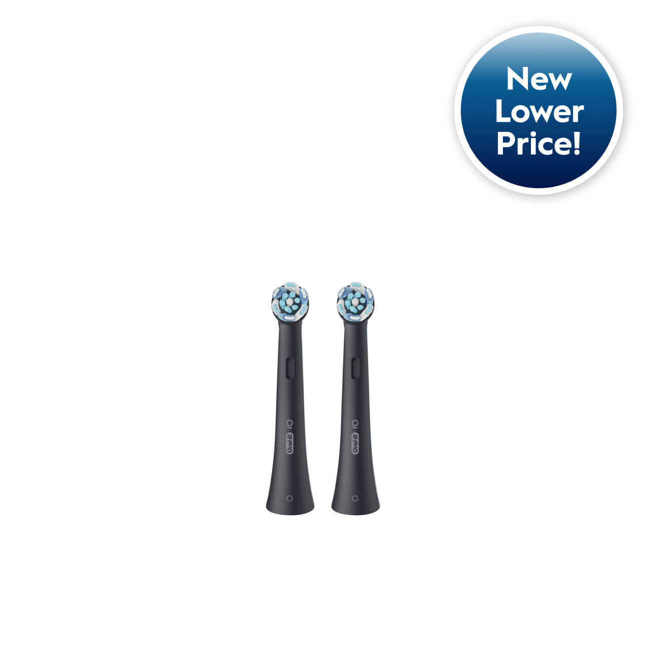 Oral-B iO Ultimate Clean black replacement brush heads 2-count