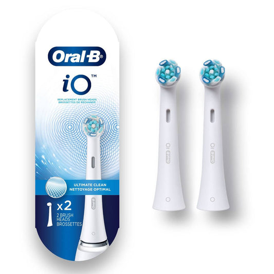 Oral-B iO Ultimate Clean white replacement brush heads 2-count