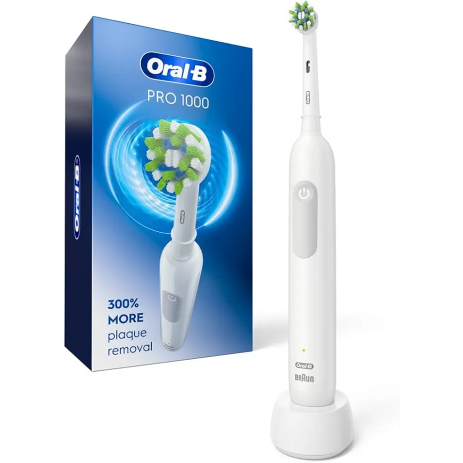 Oral-B | Pro 1000 Rechargeable Electric Toothbrush With Pressure Sensor Powered by Braun
