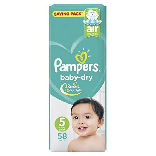 Pampers | Baby Dry Diapers Junior 11-25kg Size 5 | 58 Pcs