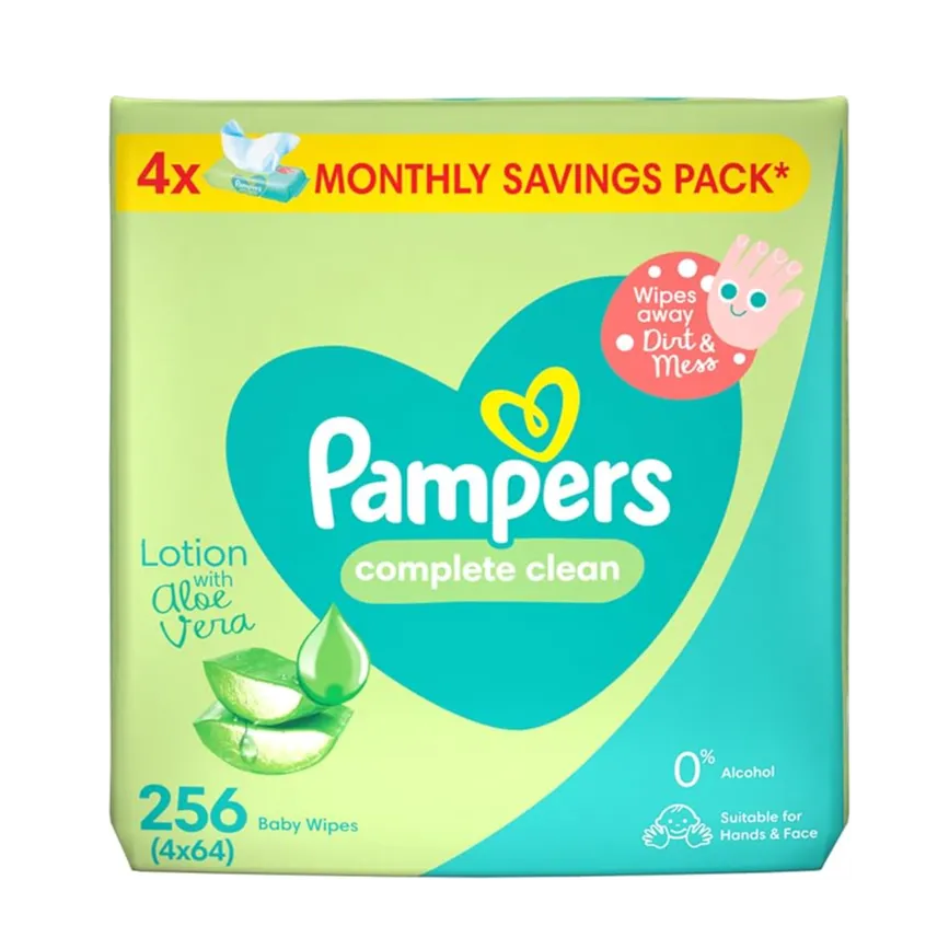 Pampers | Baby Wipes Complete Clean Fresh | 4x64 Pcs