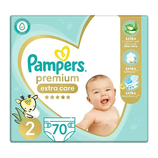 Pampers | Diapers Premium Extra Care Size 2 | 70 Pcs