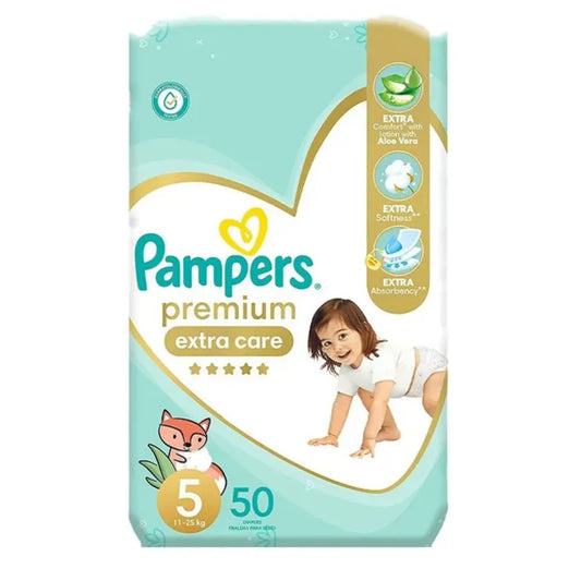 Pampers | Diaper Premium Extra care Size 5 | 50 Pcs