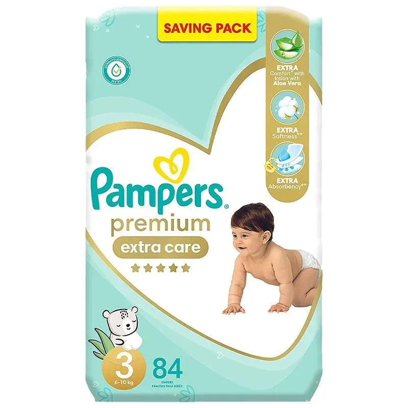 Pampers | Premium Extra Care Diapers Size 3 6-10kg | 84 Pcs