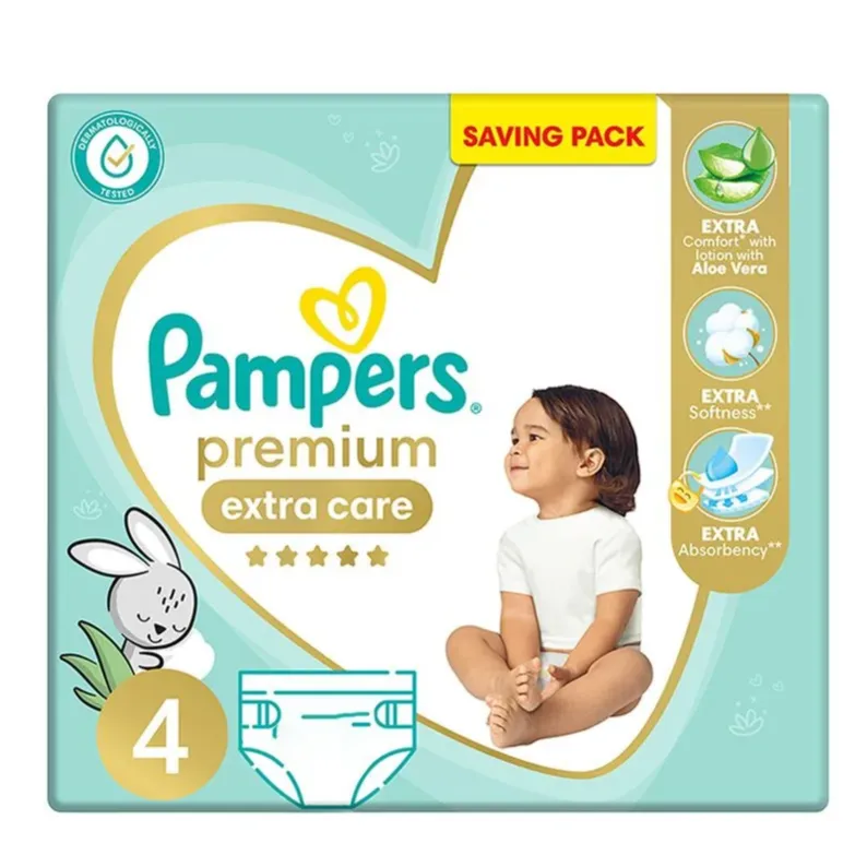 Pampers | Premium Extra Care Size 4 Diapers | 58 Pcs