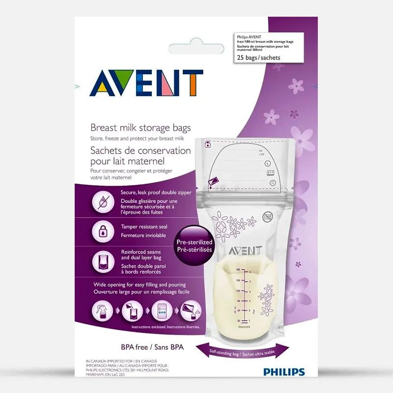 Philips | Avent Breast Milk Storage Bags | 25 Bags | 180ml
