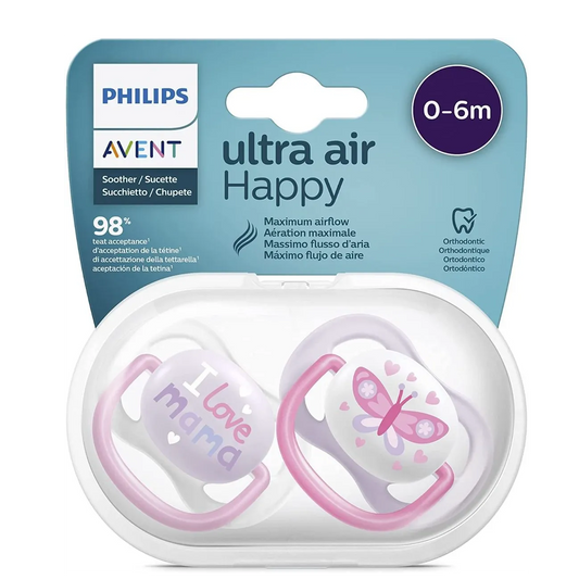 Philips | Avent Ultra Happy Air Pacifier from 0-6M | 2 Pcs