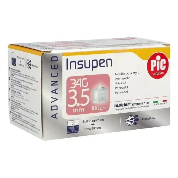 Pic | Insupen Insulin Pen Needles 3.5Mm | 100 Pcs