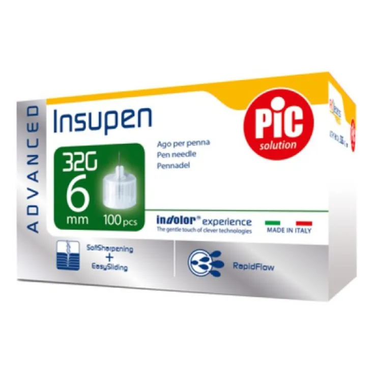 Pic | Insupen Insulin Pen Needles 6mm | 100 Pcs