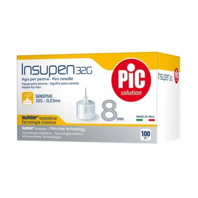 Pic | Insupen Insulin Pen Needles 8mm | 100 Pcs