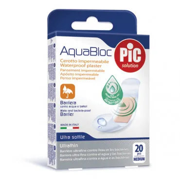 Pic Aqua Block Medium Anti bacterial Plasters | 20pcs