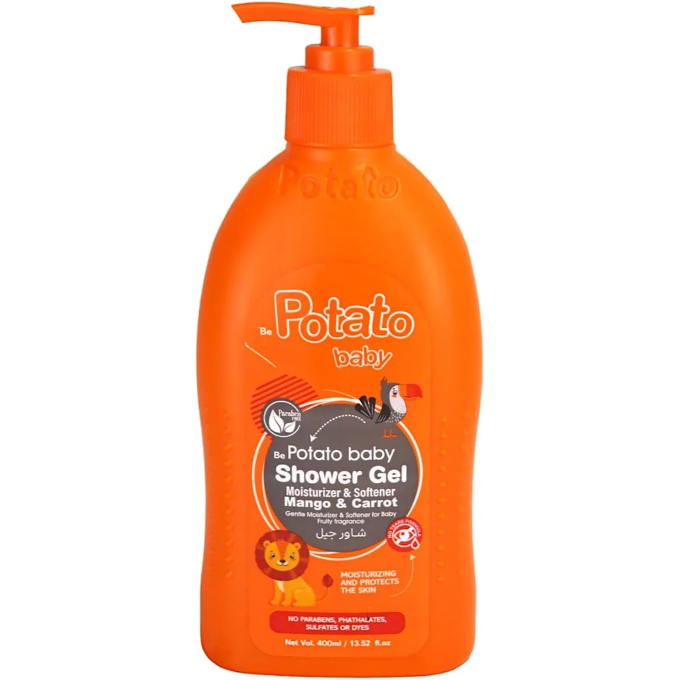 Potato | Baby Shower Gel Moisturizer & Softener Parapen Free With Mango & Carrot | 400ml