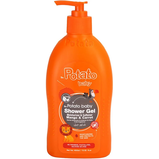 Potato | Baby Shower Gel Moisturizer & Softener Parapen Free With Mango & Carrot | 400ml