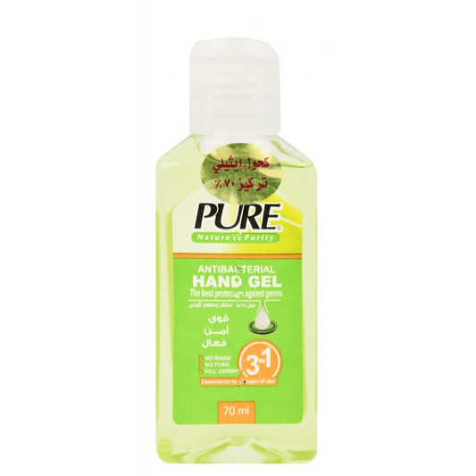 Pure | 3in1 Antibacterial 70% Alcohol Gel Hand Sanitizer | 70ml