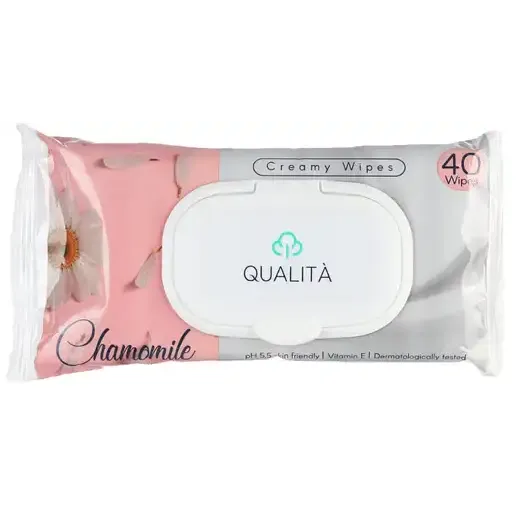 Qualita | Antiseptic Chamomile Wipes | 40Pcs
