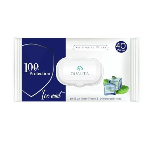 Qualita | Antiseptic Wipes Ice Mint | 40 Wipes