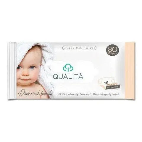 Qualita | Baby Wipes with Zinc | 80 Pcs