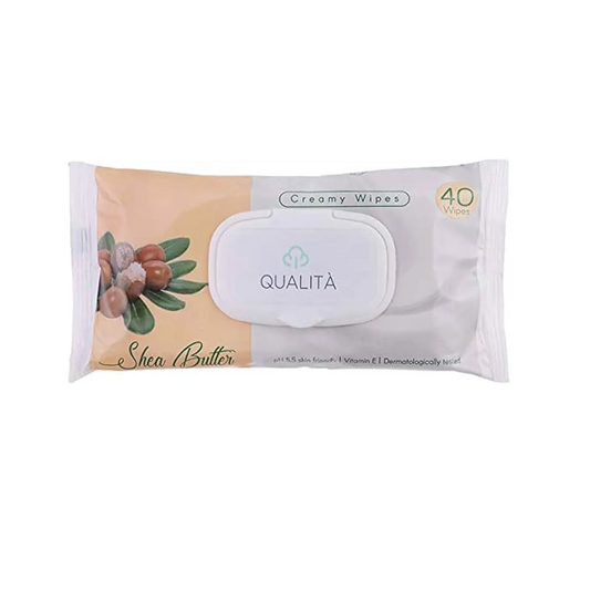 Qualita | Antiseptic Alcohol-free Wipes with Shea Butter | 40 Pcs