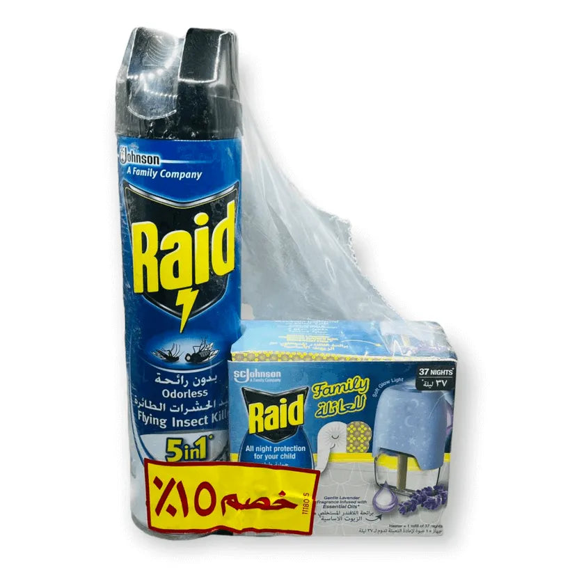 Raid | (Flying Insect Killer+ Mosquitoes Liquid Killer With Holder) | 15% Off