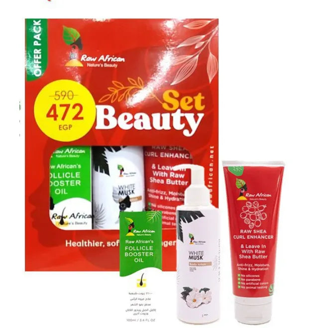 Raw African | Beauty Follicle Oil + Body Lotion + Leave In Set
