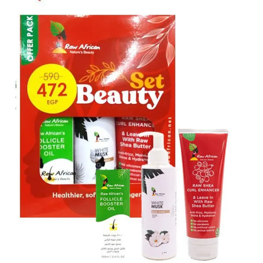 Raw African | Beauty Follicle Oil + Body Lotion + Leave In Set