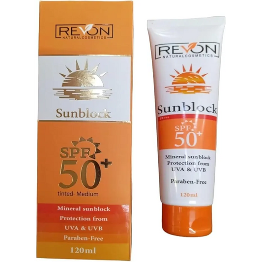 Revon | Sun Block Cream Sunscreen Tinted Medium | 120ml