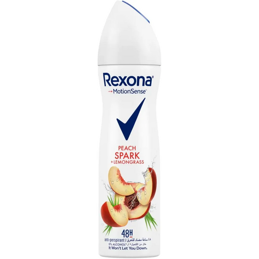 Rexona | women antiperspirant deodorant peach spark & lemongrass spray | 150ml
