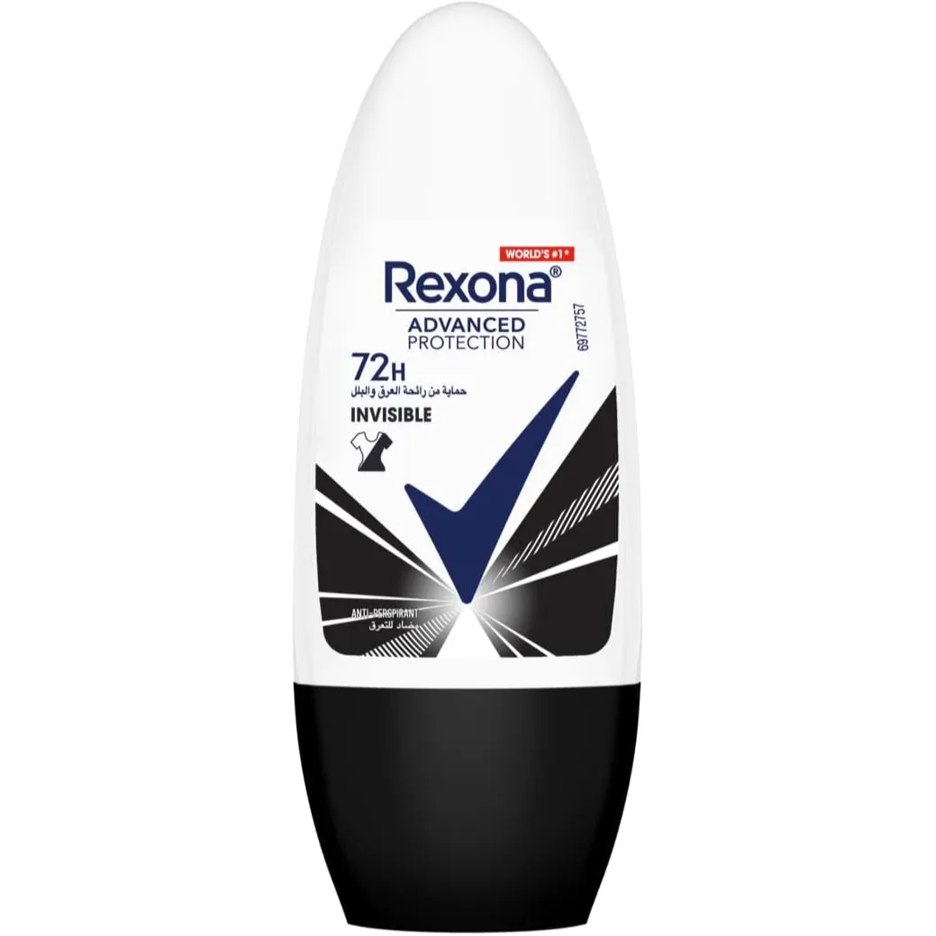 Rexona | antiperspirant deodorant roll-on for Women, Advanced Protection Invisible Dry Black & White | 50Ml