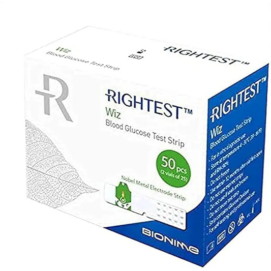 Bionime | Rightest Wiz Blood Glucose Test Strips | 50 Strips