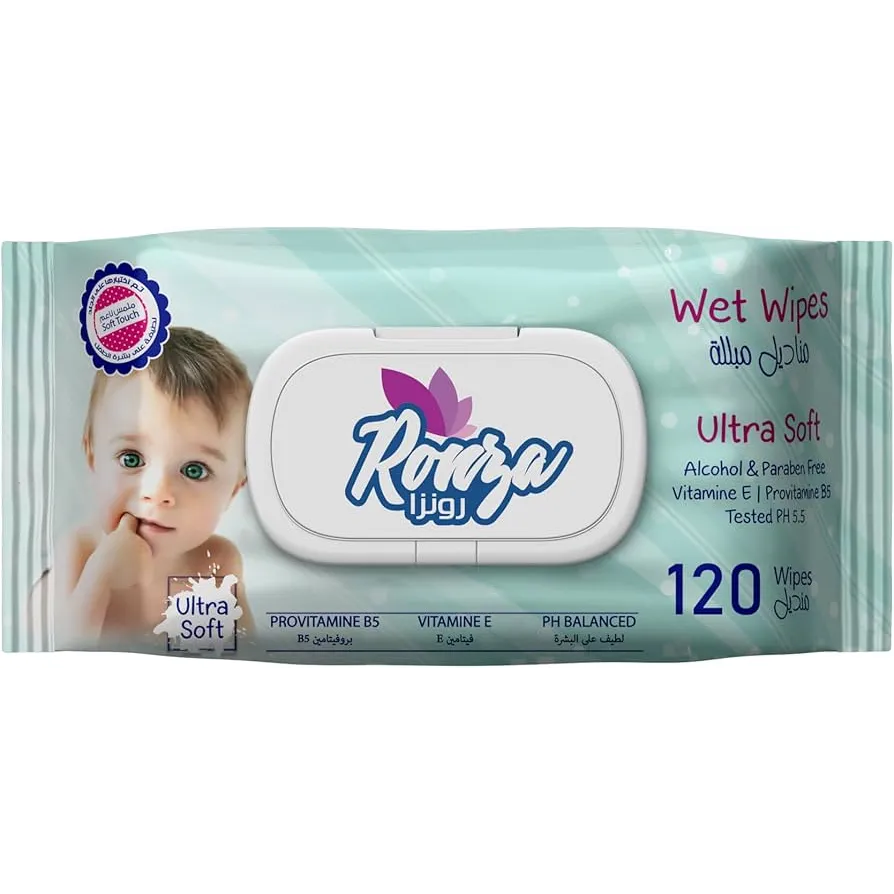 Ronza | Baby Wipes with Vitamin E | 120 Pcs