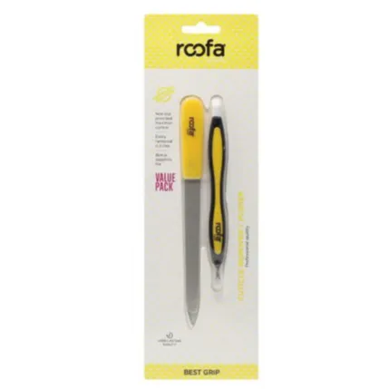Roofa Spain | Cuticle Remover With Pusher Yellow