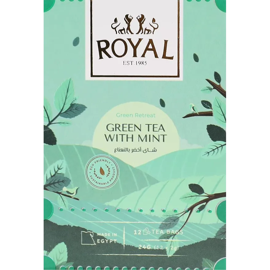 Royal | Herbs Mint Green Tea Bags | 12Pack