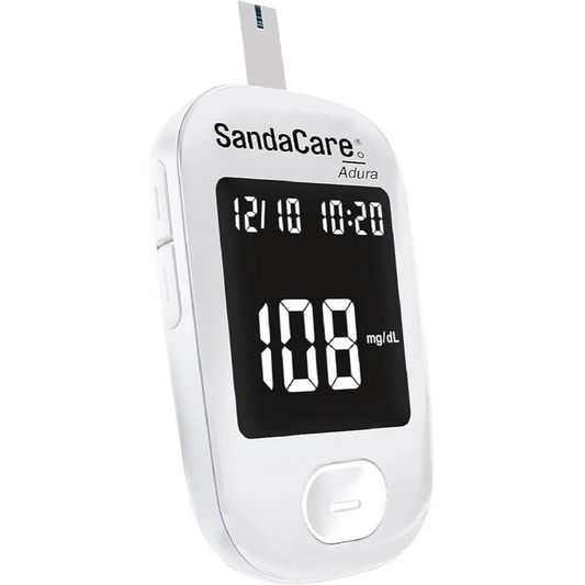 SandaCare | Adura Blood Glucose Monitor White | 1 Pack