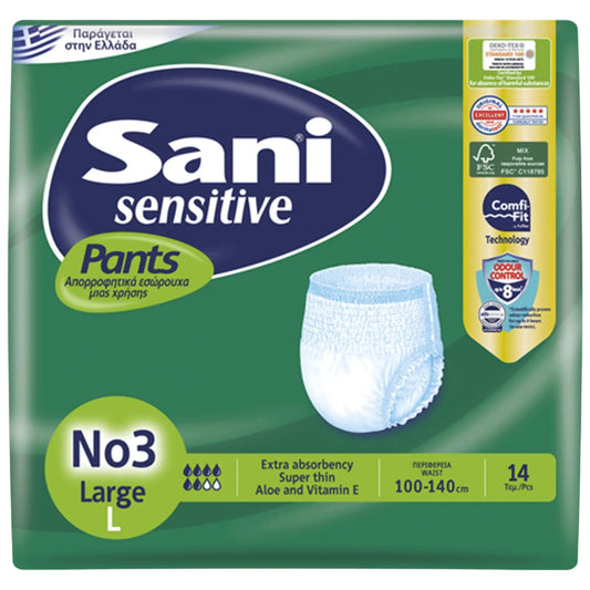 Sani | Sensitive Pant Size Large | 14 Pcs