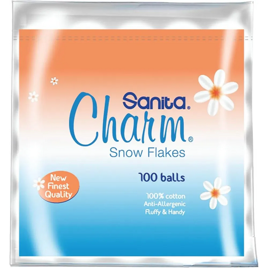 Sanita Charm | Cotton Balls | 100 Pcs