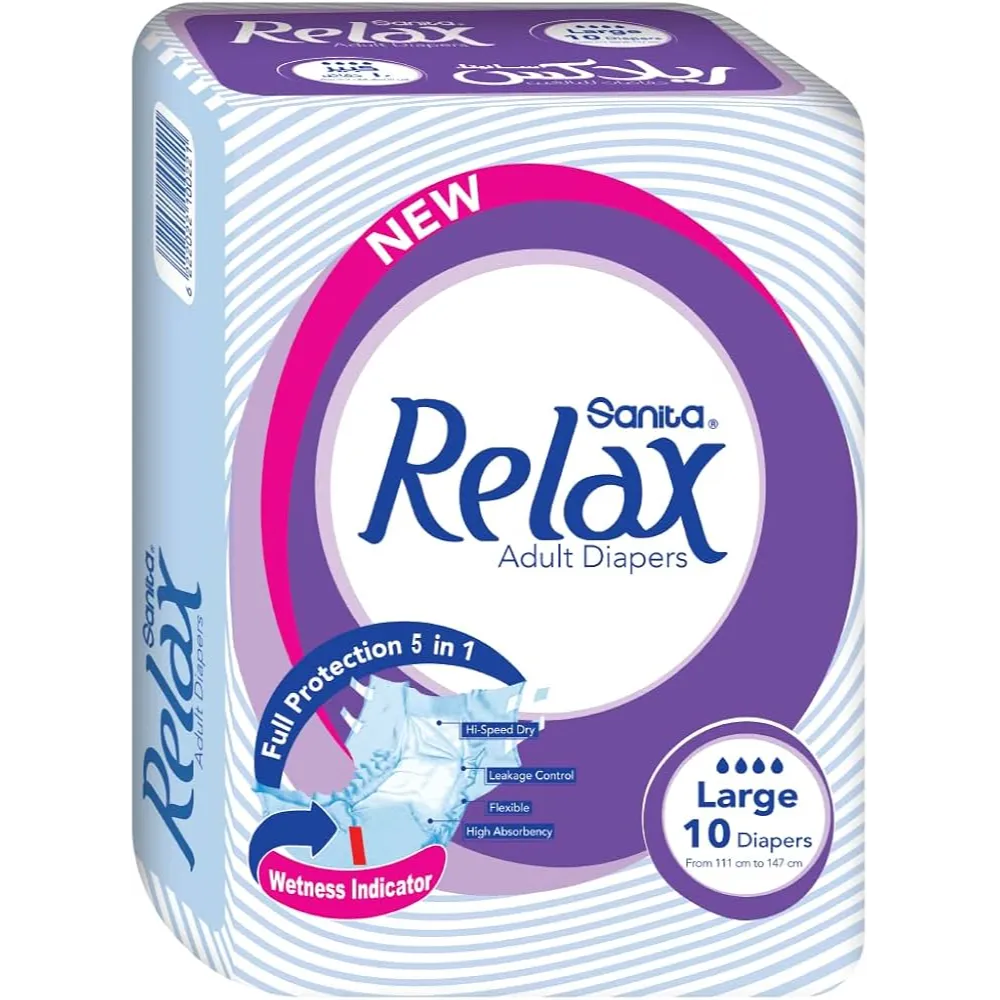 Sanita Relax | Adult Diapers Large | 10 Diapers
