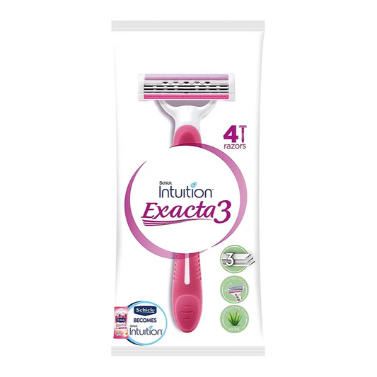 Schick | Intuition Exacta3 Disposable Razor | 4 Pcs