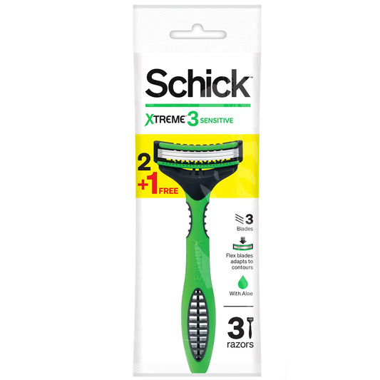 Schick | Xtrem3 Men sensitive | 3 Pcs | 2+1 Free